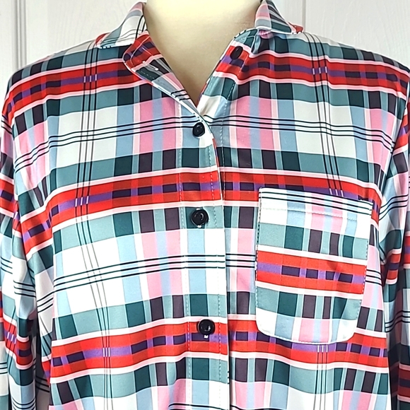 Free Style Western Boho Plaid Shirt NWT - Picture 2 of 13